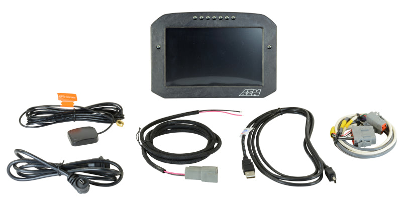 AEM CD-7LG Carbon Logging Flush Digital Dash Display w/ Internal 20Hz GPS & Antenna 30-5703F