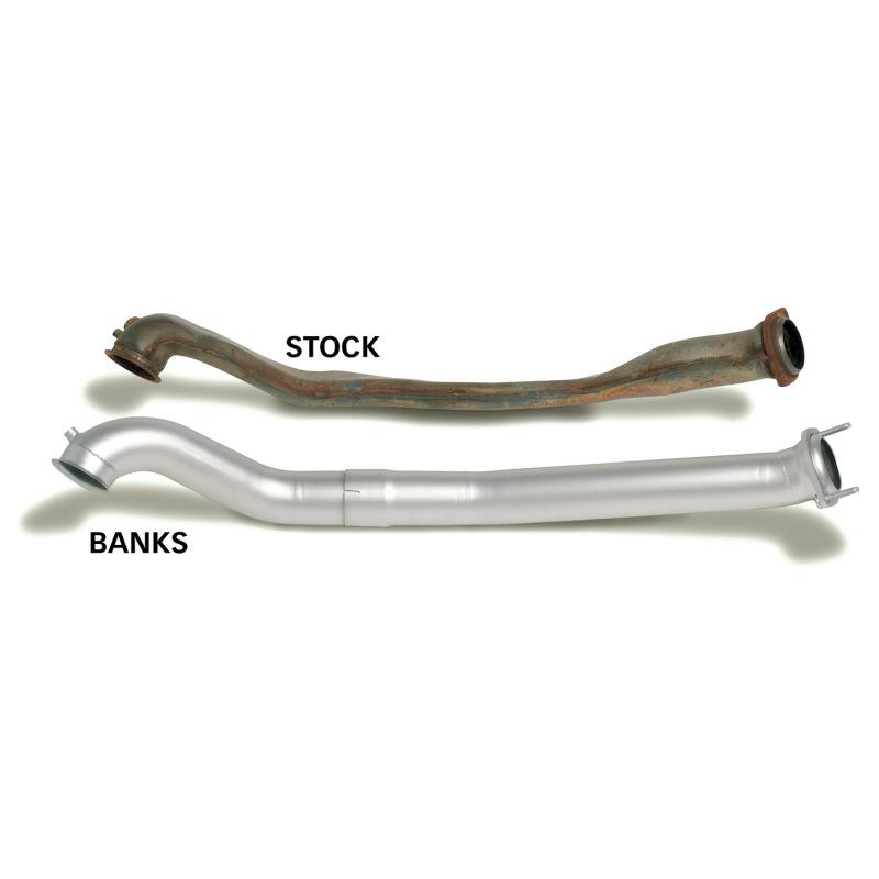 Banks Power 94-97 Ford 7.3L ECLB Monster Exhaust System - SS Single Exhaust w/ Black Tip 46298-B Main Image