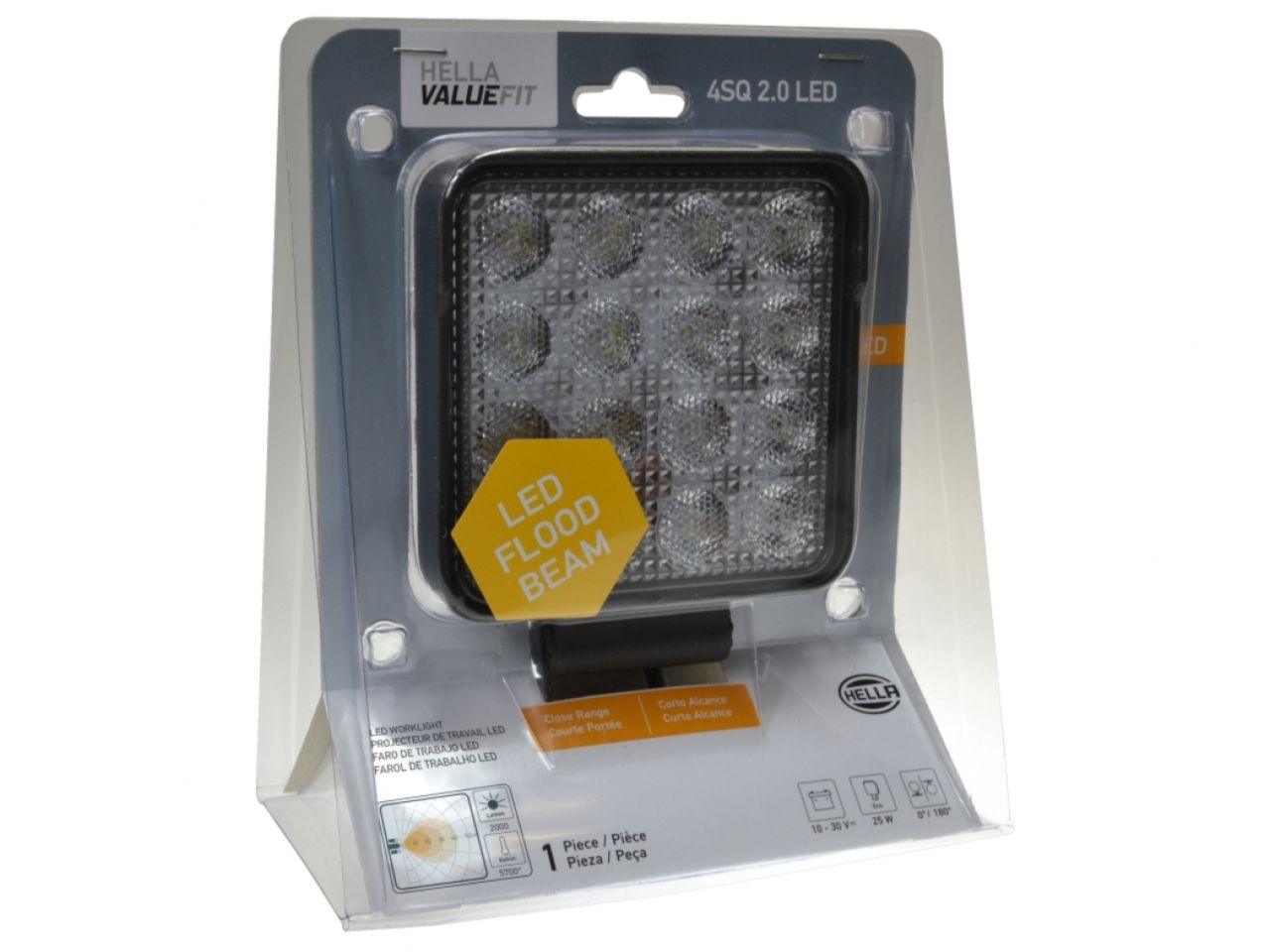 Hella Work Lamp Value Fit 4 SQ LED 2.0 - Long Range