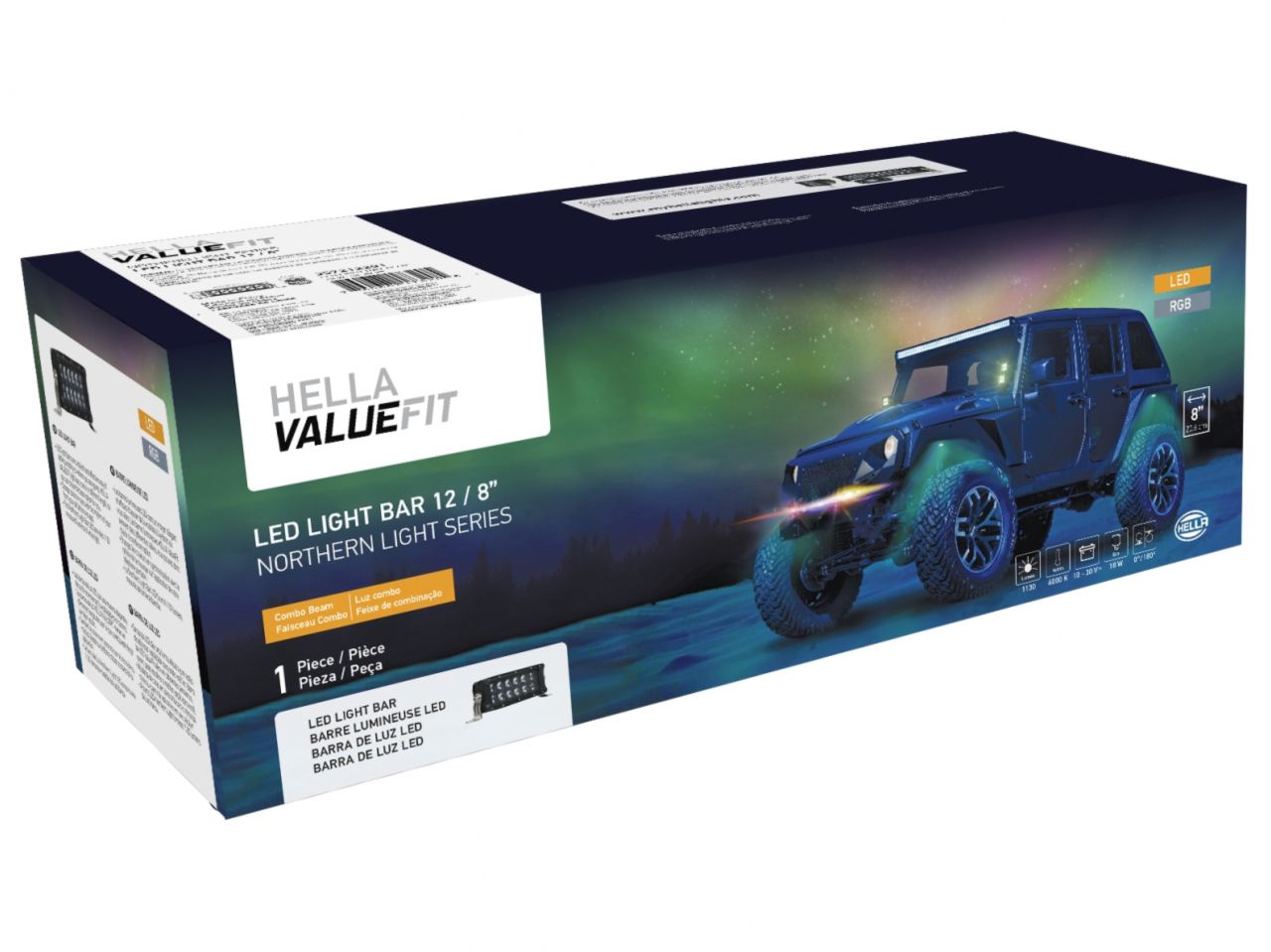 Hella ValueFit Northern Lights Light Bar 12 LED / 8"