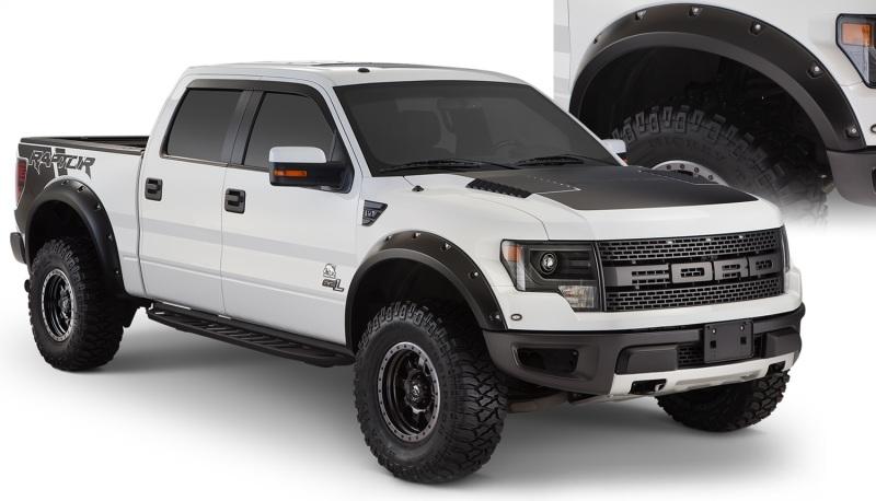 Bushwacker 10-14 Ford F-150 SVT Raptor Pocket Style Flares 4pc - Black 20938-02 Main Image