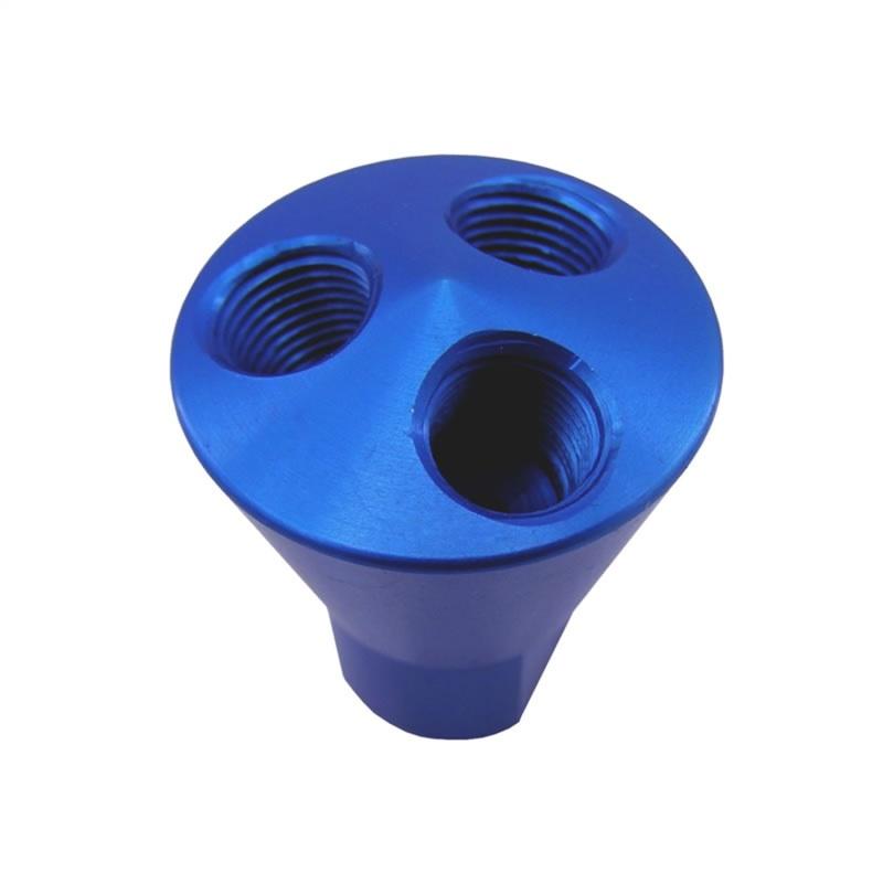 Nitrous Express 3 Port Showerhead Distribution Block - Blue 15014 Main Image