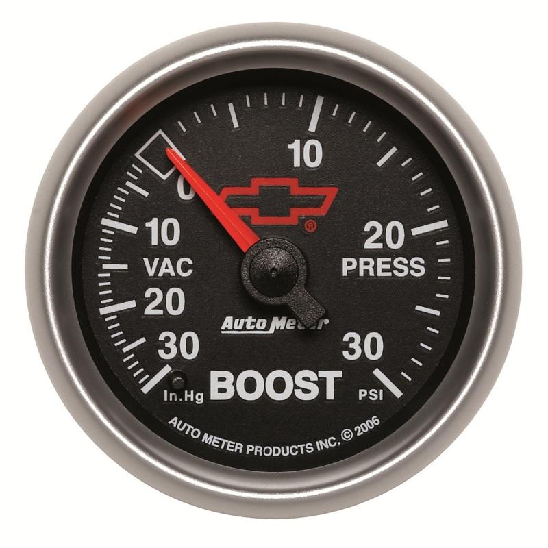 Autometer Sport-Comp II GM 52mm 30 PSI Mechanical Boost Vacumm Gauge 3603-00406 Main Image