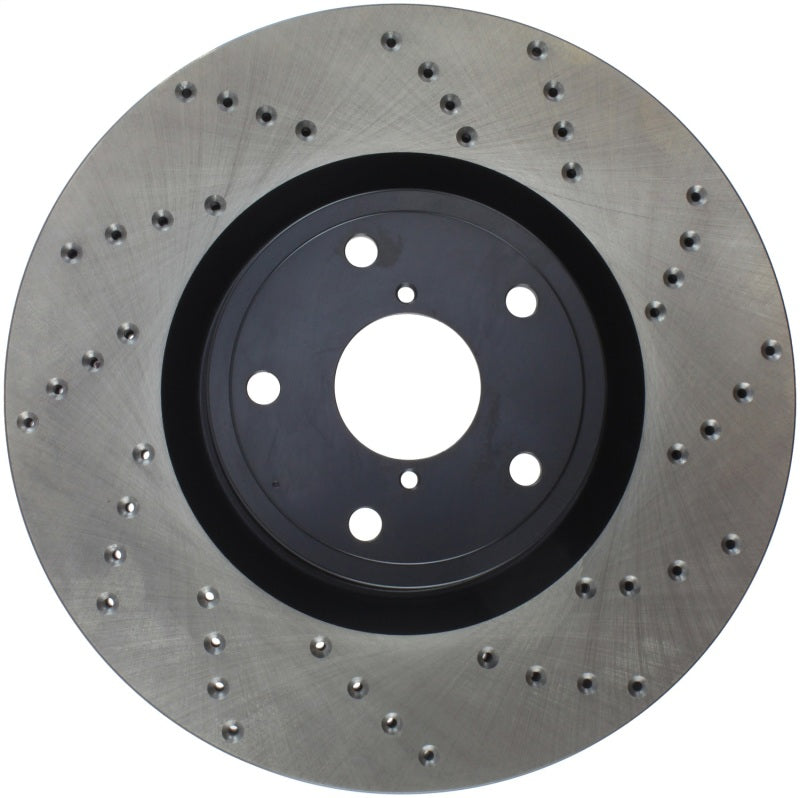 StopTech Sport Cross Drilled Brake Rotor; Front Left