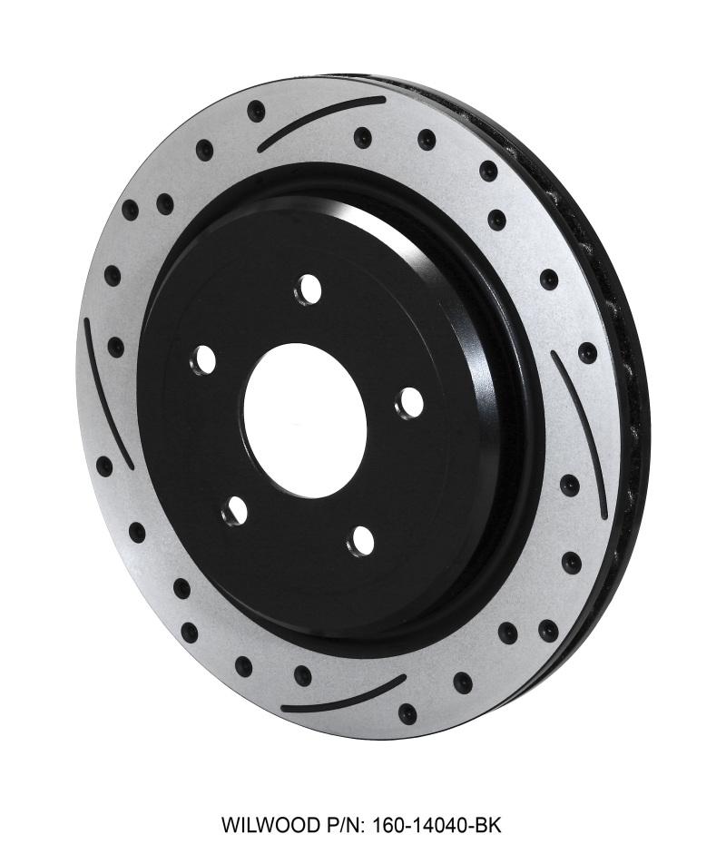 Wilwood Rotor-Rear-SRP-C5/C6 Vette-RH-BLK 12.00 x 1.03 - 5 x 4.75in 160-14040-BK Main Image