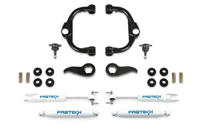 Fabtech 2020 GM 2500HD/3500HD 4WD 3.5in Ball Joint UCA System w/Perf. Shocks K1157 Main Image