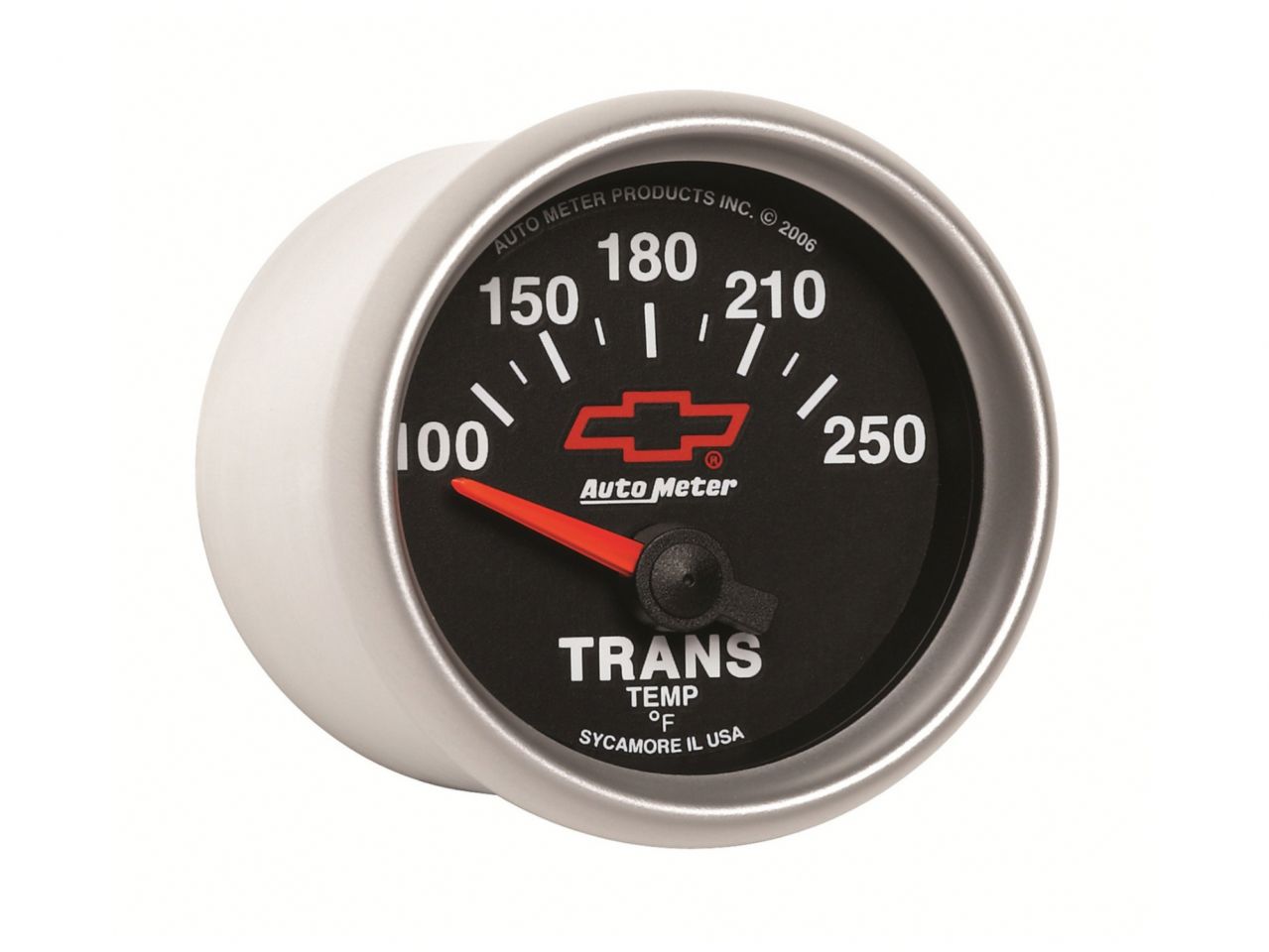 Autometer Gauge TransT 2" 100-250 Deg. F Elec Gm Bowtie Black