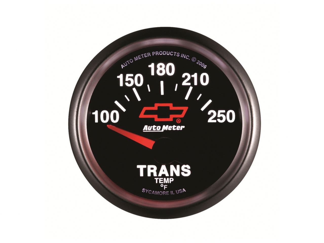 Autometer Gauge TransT 2" 100-250 Deg. F Elec Gm Bowtie Black