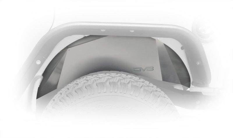 DV8 Offroad 07-18 Jeep Wrangler JK Rear Aluminum Inner Fender - Raw INFEND-01RR Main Image