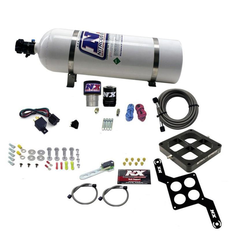 Nitrous Express Single Entry Crossbar RNC .178 4500 Flange Nitrous Kit (250-650HP) w/15lb Bottle 63970-15 Main Image