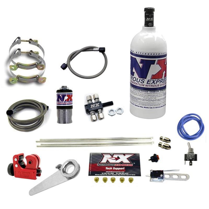 Nitrous Express Motorcycle 4 Cyl Dry Nitrous Kit-1lb Bottle 62000-1.0P Main Image