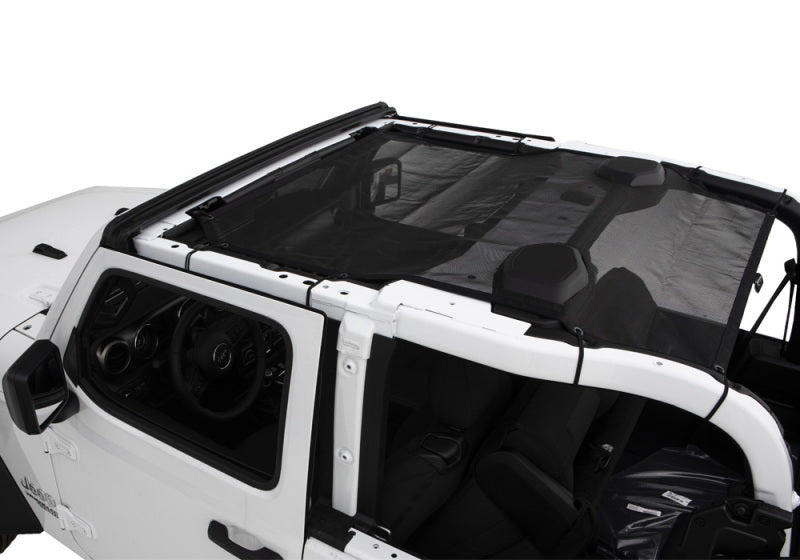 Rampage 2018-2019 Jeep Wrangler(JL) Sport 2-Door Mesh Shade Top - Black 91817