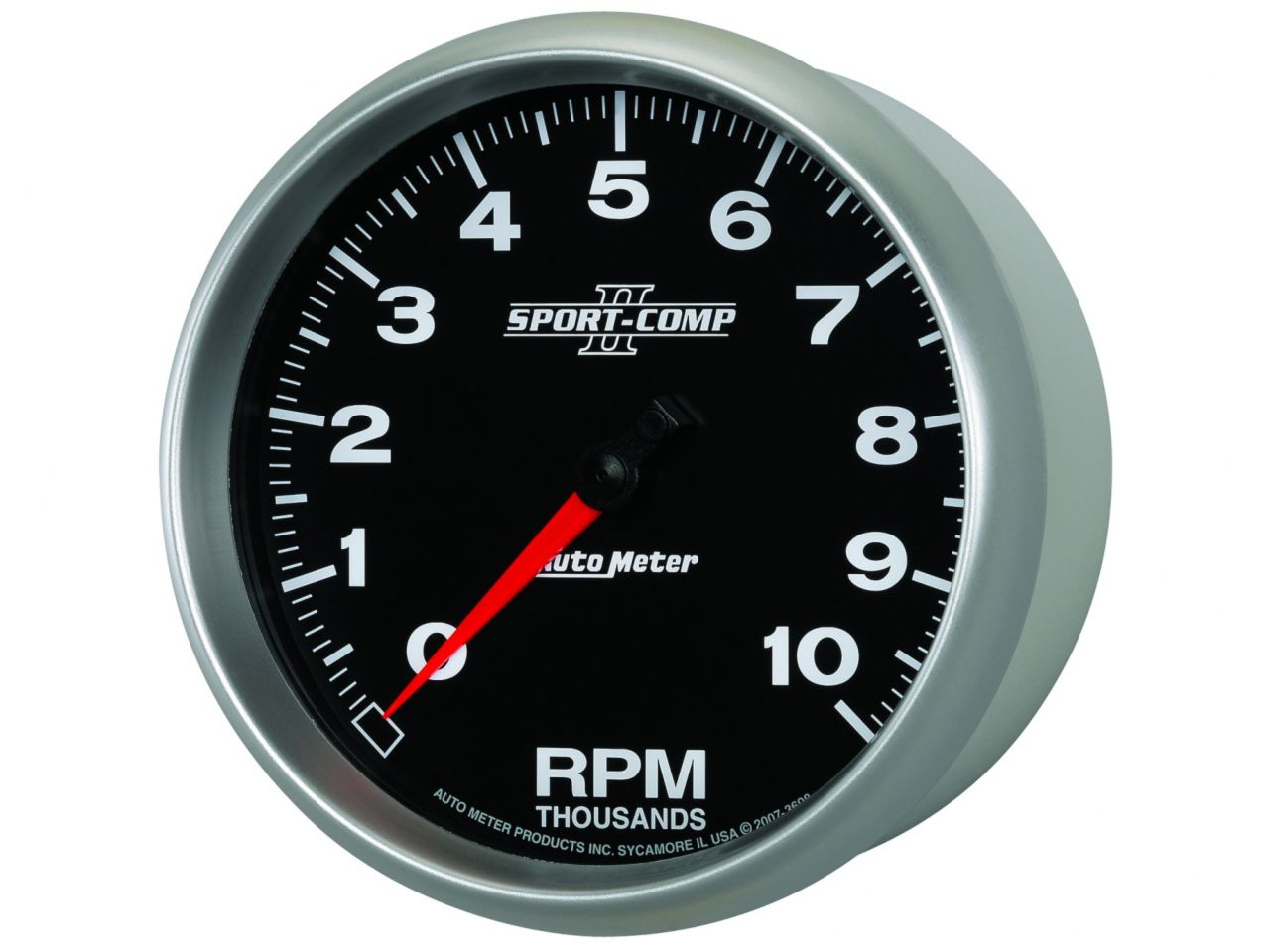 Autometer Gauge, Tachometer, 5", 10k RPM, In-Dash, Sport-Comp II