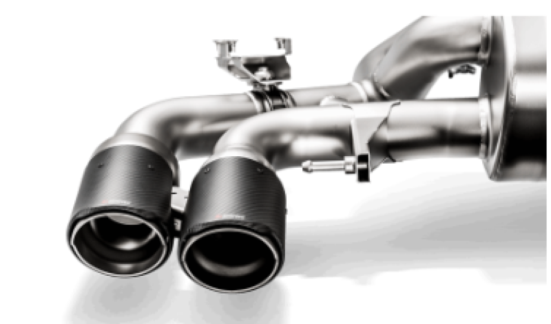 Akrapovic 18+ BMW M5 (F90) Evolution Tail Pipe Set (Carbon) w/ Red/White Akraprovic Logo TP-CT/47/RS Main Image