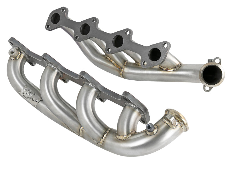 aFe Twisted Steel 1.75-2in 304 SS Headers 03-07 Ford Diesel Trucks V8-6.0L (td) 48-33022