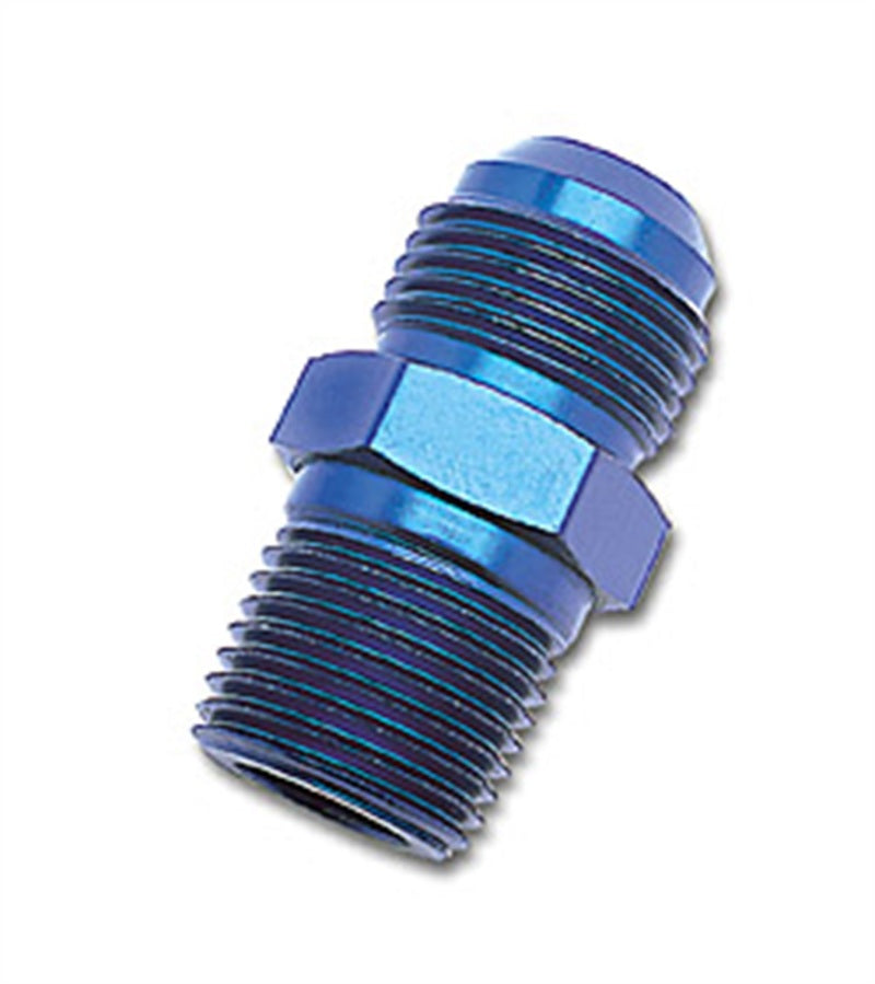 Russell -6 AN Straight Flare To Pipe Adapter (Blue Finish)