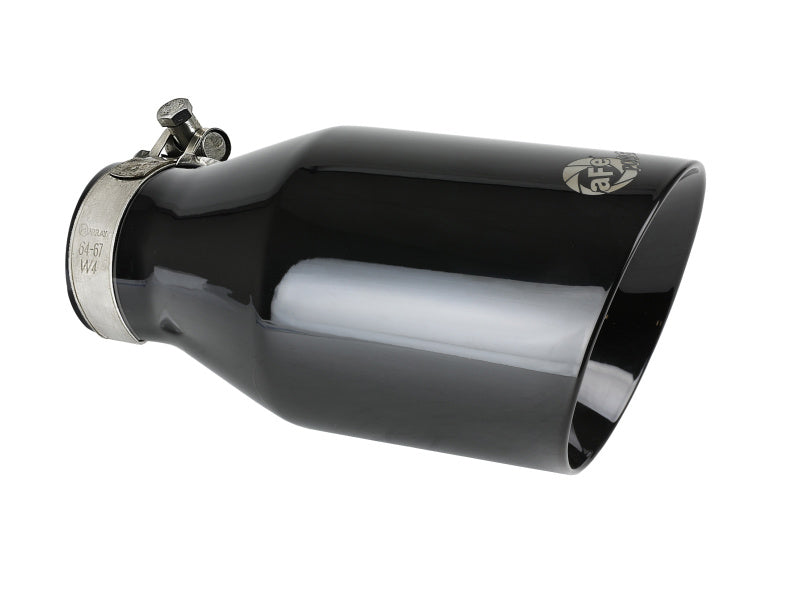 aFe MACH Force-Xp 409 SS Clamp-On Exhaust Tip 2.5in. Inlet / 4.5in. Outlet / 9in. L - Black 49T25454-B091