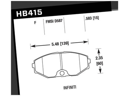 Hawk Street HPS Brake Pads Front Infiniti J30 Base 1993-1997