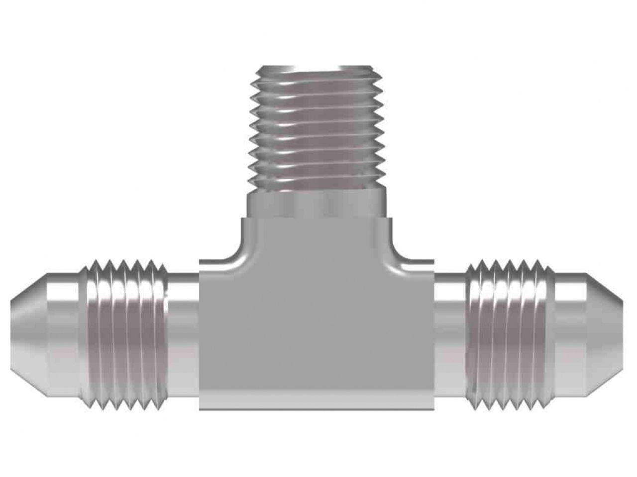 Aeroquip Union Tee; -04AN Dash x -04AN Dash x -04AN Dash; Aluminum