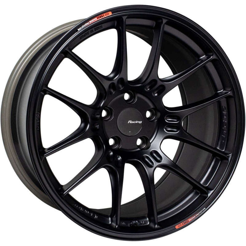 Enkei GTC02 18x9.5 5x112 22mm Offset 66.5mm Bore Matte Black Wheel 534-895-4422BK