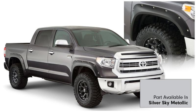 Bushwacker 16-18 Toyota Tundra Fleetside Pocket Style Flares 4pc 66.7/78.7/97.6in Bed - Silver Sky 30918-53 Main Image