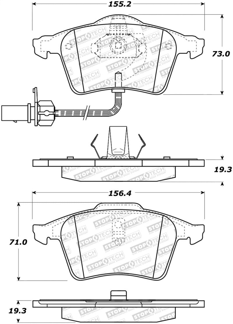 StopTech Street Brake Pads 308.09154 Main Image