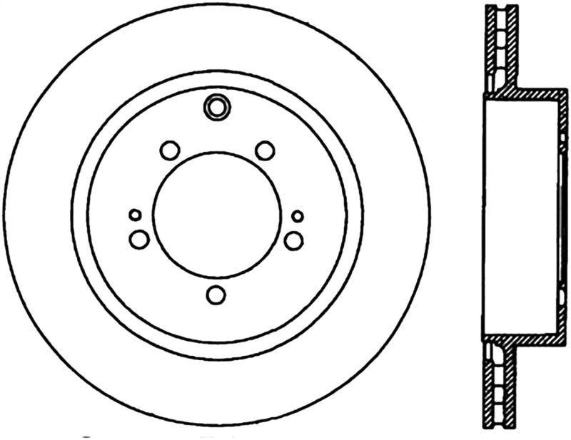 StopTech Sport Cryo Drilled/Slotted Brake Rotor; Rear Right