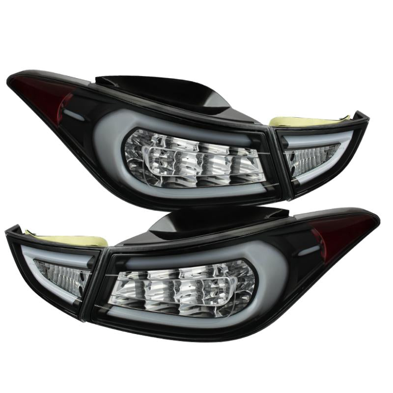 Spyder Hyundai Elantra 11-13 Light Bar LED Tail Lights Black ALT-YD-HYELAN11-LED-BK 5072788 Main Image