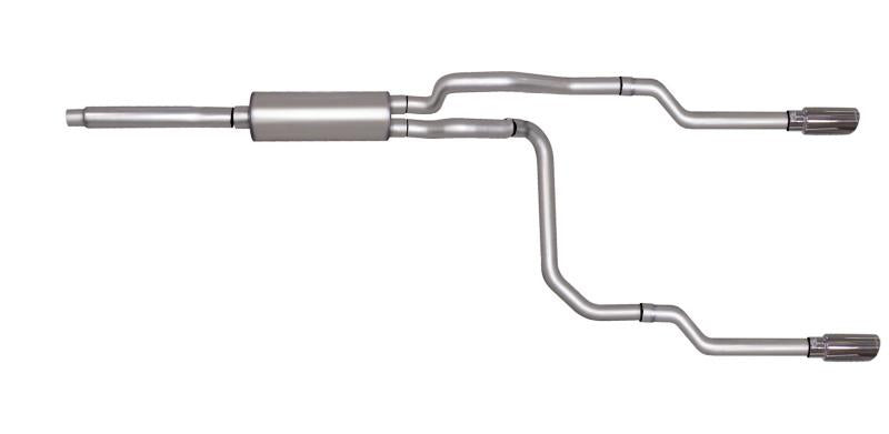 Gibson 87-92 Ford F-150 Custom 4.9L 2.5in Cat-Back Dual Split Exhaust - Stainless 69501 Main Image