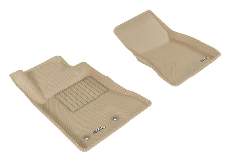 3D MAXpider 2015-2020 Ford Mustang Kagu 1st Row Floormat - Tan L1FR08511502 Main Image