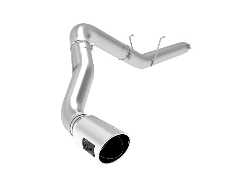 aFe ATLAS 5in Alum Steel DPF-Back Exhaust System w/Polished Tip 19-20 Ram Diesel Trucks L6-6.7L (td) 49-02075-P