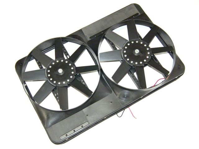 Flexalite 27" Electric Fan Dual Fans; Puller; Universal Bracket Mount; w/Air Con