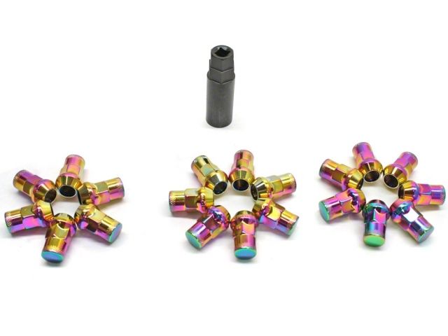 Muteki SR35 Closed End Lug Nuts 16+4 Lock Set M12x1.5mm Neo Chrome