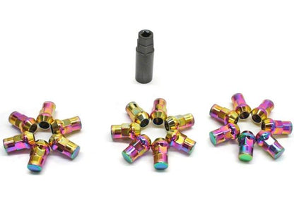 Muteki SR35 Closed End Lug Nuts 16+4 Lock Set M12x1.5mm Neo Chrome