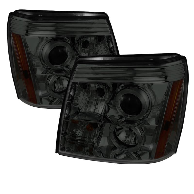 Spyder Cadillac Escalade 02-06 Projector Halogen Model- LED Halo DRL Smke PRO-YD-CE02-DRL-SM 5038067 Main Image