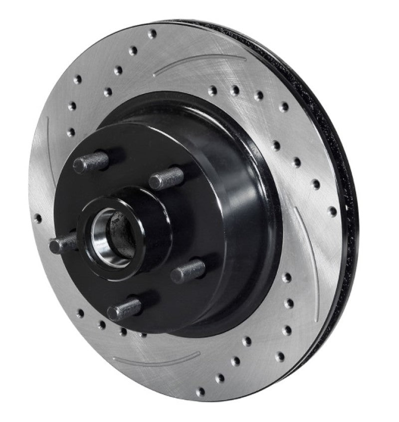 Wilwood Rotor Front SRP Drilled & Slotted Black - 65-69 Ford Mustang 5x4.50BC 11.29in Dia 160-14323-BK