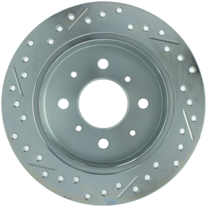 StopTech Select Sport 92-00 Honda Civic Drilled/Slotted Vented 1-Piece Rear Driver Side Brake Rotor 227.40017L