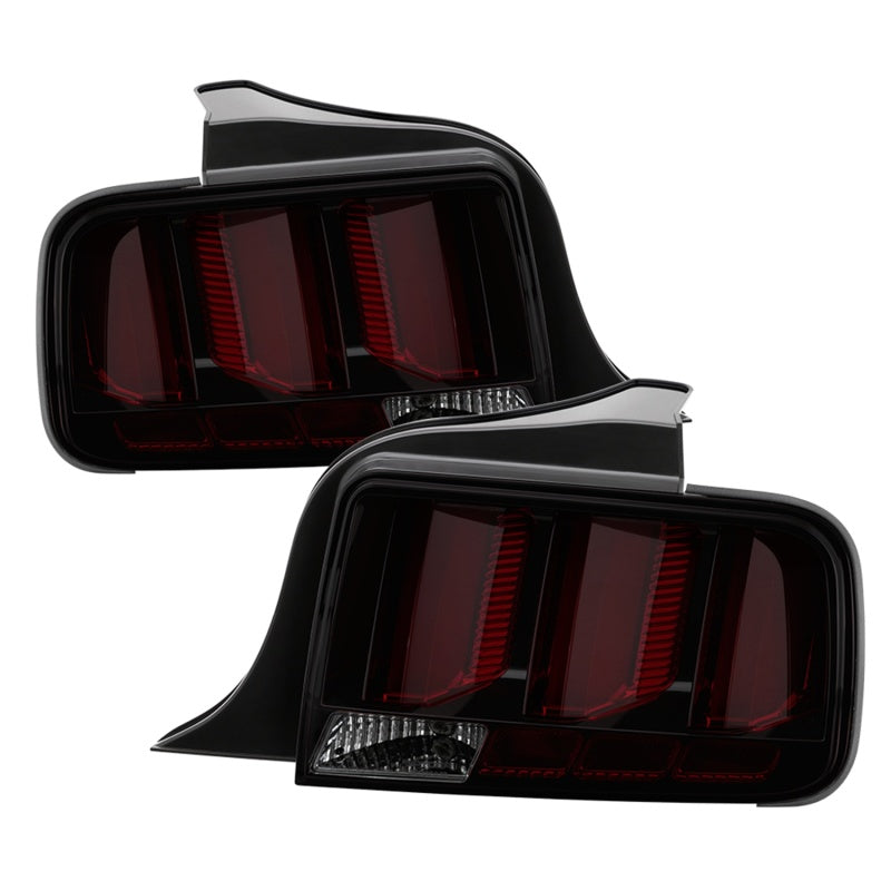 Spyder 05-09 Ford Mustang (Red Light Bar) LED Tail Lights - Smoke ALT-YD-FM05V3-RBLED-SM 5086723
