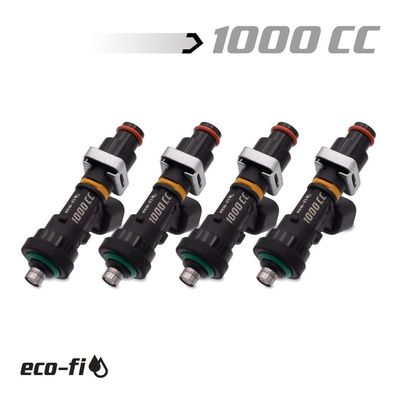 BLOX Racing Eco-Fi Street Injectors 1000cc/min w/1/2in Adapter Honda B/D/H Series (Set of 4) BXEF-06514.11-1000-4