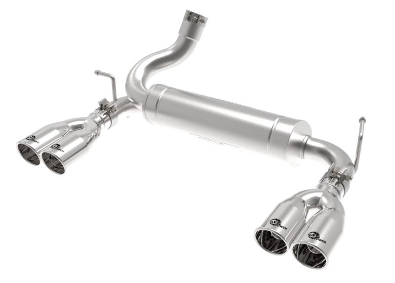 aFe Vulcan Series 2.5in 304 SS Axle-Back Exhaust Polished 07-18 Jeep Wrangler (JK) V6-3.6/3.8L 49-38086-P