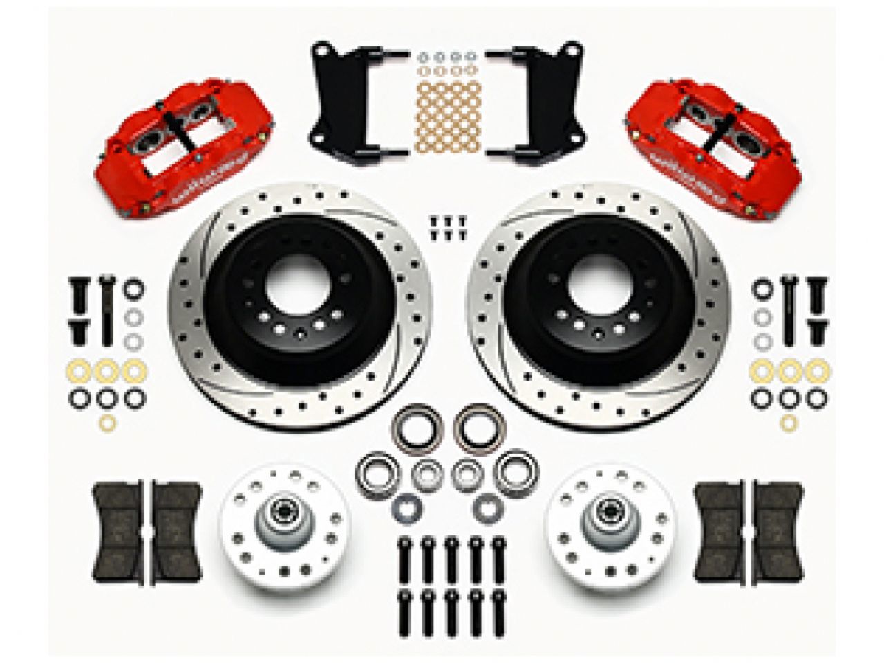 Wilwood FNSL6R Front Hub & 1PC Rtr Kit, Dril -Red,Camaro,