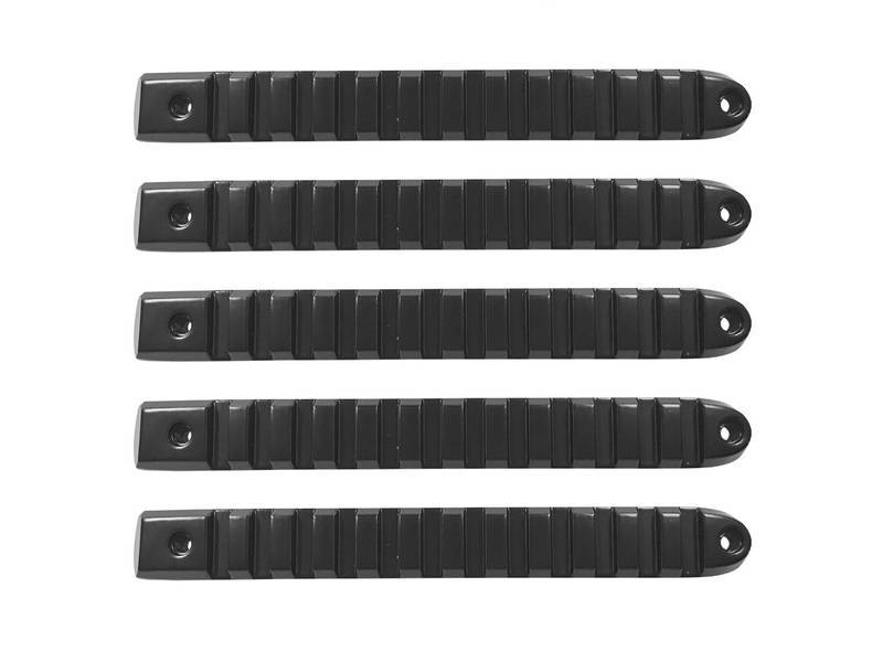 DV8 Offroad 2007-2018 Jeep JK Black Rail Style Door Handle Inserts - Set Of 5 D-JP-190028-BK-5 Main Image