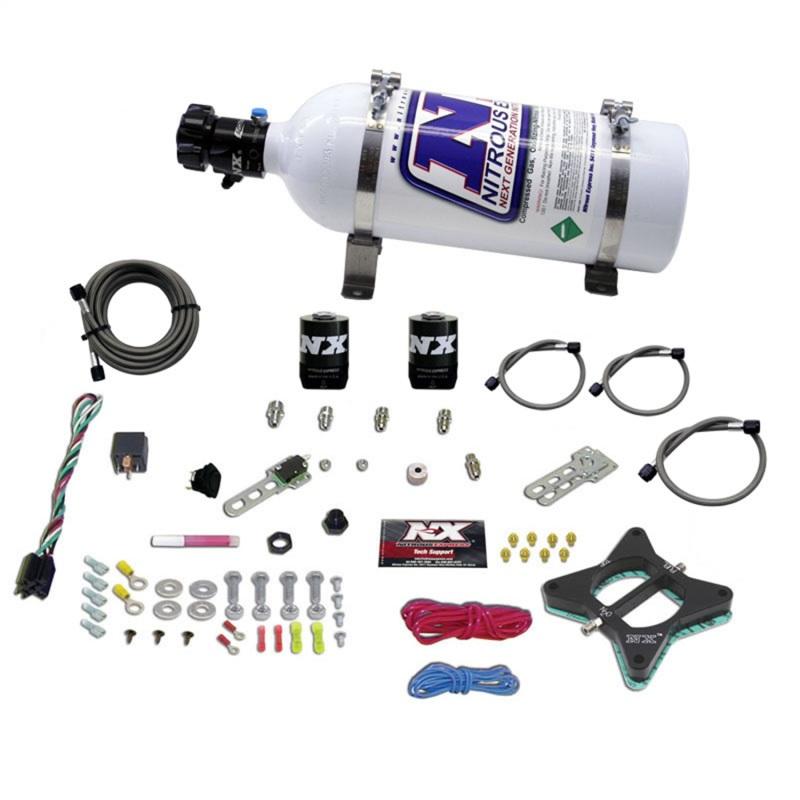 Nitrous Express 96-04 Ford Mustang 4.6L 2 Valve Nitrous Plate Kit w/5lb Bottle 20946-05 Main Image