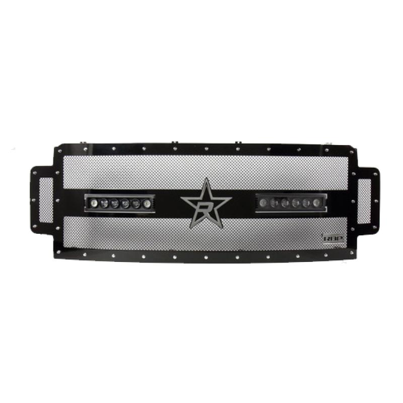 RBP RX-3 Midnight Ed. Black LED Bar Grille (Studded) 2017 Ford Super Duty F250/F350 w/o Front Camera RBP-967565 Main Image