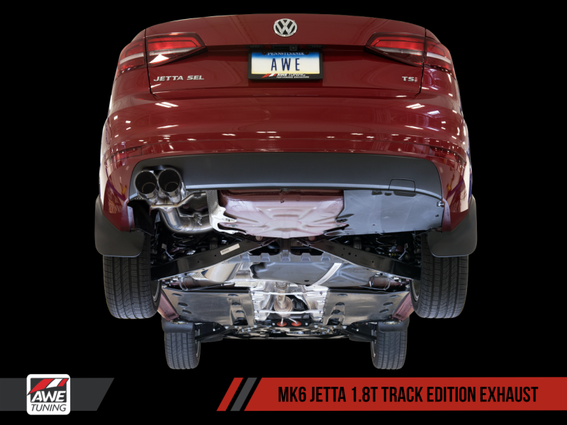 AWE Tuning Mk6 GLI 2.0T - Mk6 Jetta 1.8T Track Edition Exhaust - Diamond Black Tips 3020-23028 Main Image