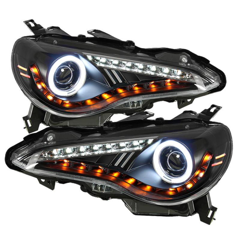 Spyder Scion FRS 12-14 Projector Headlights CCFL Halo DRL LED Black PRO-YD-SFRS12-CCFL-BK 5075383 Main Image