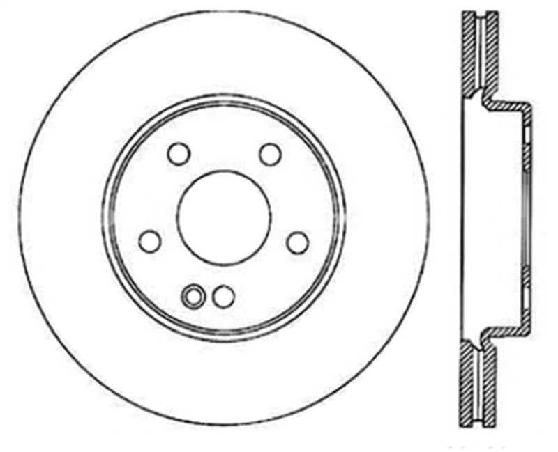 StopTech Sport Cryo Cross Drilled Brake Rotor; Front Left