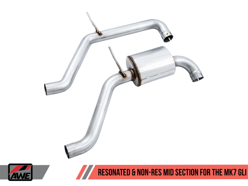 AWE Tuning 18-19 Volkswagen Jetta GLI Mk7 Resonated Exhaust Conversion Kit 3815-11042