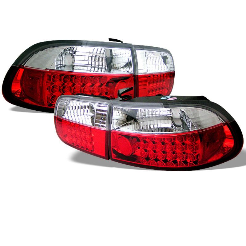 Spyder Honda Civic 92-95 2/4DR LED Tail Lights Red Clear ALT-YD-HC92-24D-LED-RC 5004642 Main Image