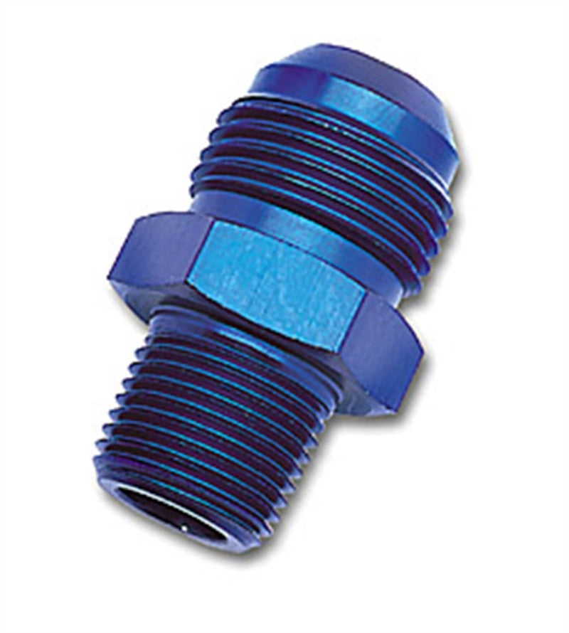 Russell -6 AN Straight Flare To Pipe Adapter (Blue Finish)